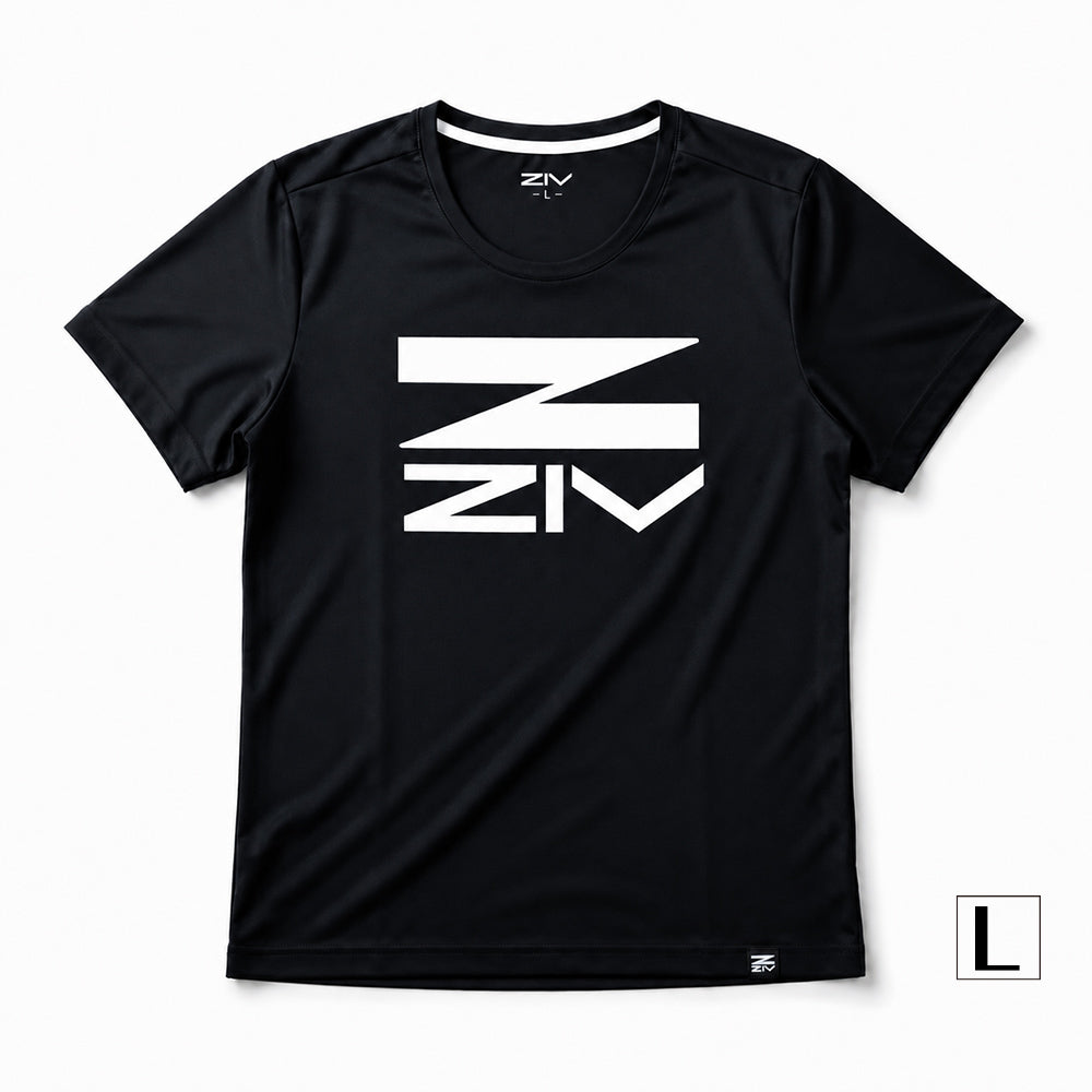 ZIV涼感圓領T-shirt 黑白 (男款)